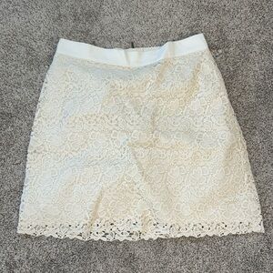 Ann Taylor Loft White Skirt